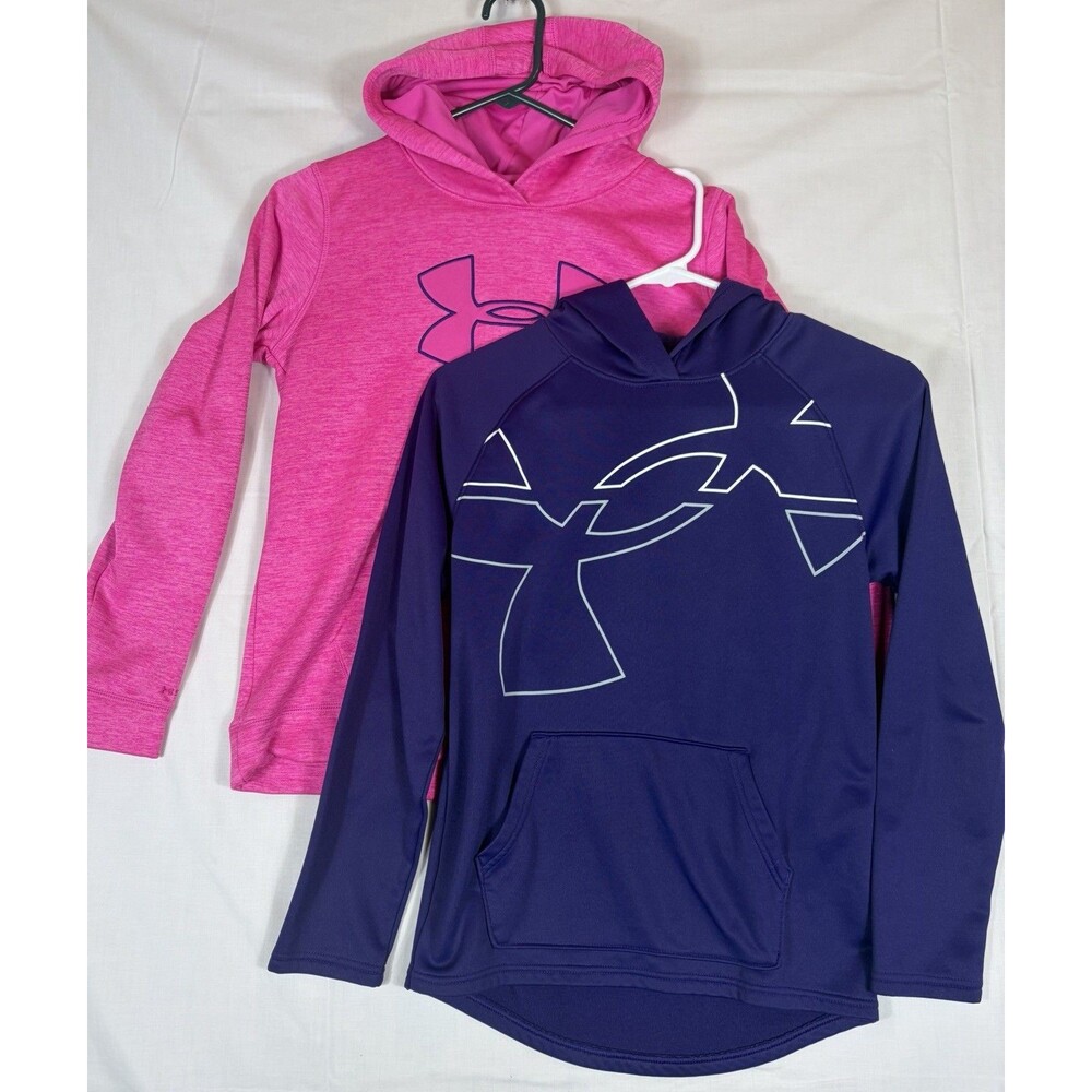 Under Armour Hoodies Lot Of 2 Cold Gear Loose Performance Girls Youth Large